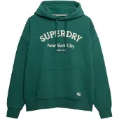 Superdry für Damen. W2012575A Luxe Sweatshirt grün (XXS), Lässig, Baumwolle