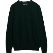 Superdry für Herren. M6110689A Dunkelgrüner Pullover aus Wollmischung (XXL), Lässig, Wolle