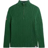 Superdry für Damen. W6110607A Grünes Rugby-Henley-Shirt (M), Lässig, Baumwolle, Langarm