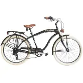 Via Veneto Bici Cruiser „Sun on the Beach“ für Herren, 26 Zoll, 6V, mattschwarz