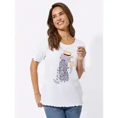Sieh an! Kurzarm-Shirt in weiß-marine | Gr.: 54
