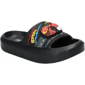 American Club NH214, Kinder Pantoletten EVA leicht Badeschuhe rutschhemmend bequem, Schwarz 30