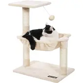 Feandrea Kratzbaum hellgrau 70cm mit Liegemulde Kletterbaum für kleine Katzen PCT82M