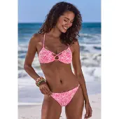 Venice beach Bustier-Bikini-Top "Peony", Damen, Gr. 34, Cup A/B, pink, Recycling-Polyester, Strukturmuster, Bikini-Oberteile Bustier-Bikini-Top, aus modischer Strukturware