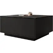 Mirjan 24 Couchtisch Bavro, Wohnzimmer Kaffeetisch (Farbe: Schwarz)