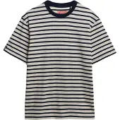 Superdry für Herren. M1012290A Merchant Stripe T-shirt weiß, marineblau (L), Lässig, Baumwolle, Kurzarm