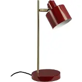 Dyberg Larsen Tischlampe Ocean, dunkelrot/messing, 43 cm