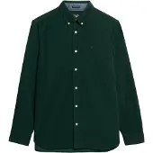 Superdry für Herren. M4011044A Classic Needle Cord Hemd grün (XXL), Lässig, Baumwolle, Klassisch, Langarm