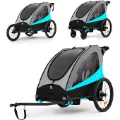 Kinderkraft Nava Fahrradanhänger, Hawaiian Blue