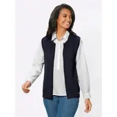 Casual Looks Strickweste , Damen, Gr. 52, blau (marine), 50% Baumwolle, 50% Polyacryl, unifarben, Westen Strickweste