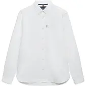 Superdry für Herren. M4011210A Essentials Oxford Hemd weiß (XL), Lässig, Baumwolle, Langarm