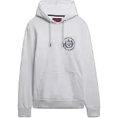 Superdry für Herren. M2014500A Weißer Lo-Fi Dockside Kapuzenpullover (XXL), Lässig, Baumwolle