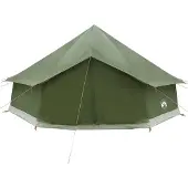 vidaXL Tipi Zelt 12 Personen Armeegrün Polyester und Stahl