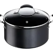 Lagostina 012165031224, Rund, Schwarz, Aluminium, Titan, Schwarz, Elektro, Gas, Induktion, Keramik, Halogen