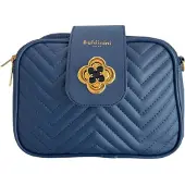 Baldinini Damenhandtasche Dunkelblau Veganes Kunstleder mit Reißverschluss und Schulterriemen Blu Navy uni 21x15x7 cm L24BAS1_SIENA_Blu/Navy_UNI