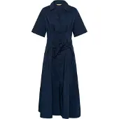 Culture Midikleid "Damen Kleid CUnizzy", Damen, Gr. M, N-Gr, blau (blau iris), Obermaterial: 65% Baumwolle CO. 33% Polyester PES. 2% Elasthan EL., Kleider Midikleid