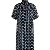 Betty Barclay Hemdblusenkleid mit Aufdruck in Dark Blue/Brown | Gr.: 44