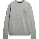Superdry für Herren. M2014294A Utility Lose Sweatshirt grau (XL), Lässig, Baumwolle