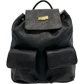 Baldinini Damen Handtasche Rucksack Schwarz Leder Modell Nero uni 29x23x10 cm CF 1778_LUCCA_Nero/Black_UNI