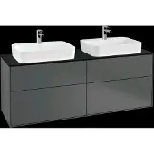 Villeroy & Boch V&B Waschtischunterschrank Wandbeleuchtung Finion 160x60,3cm, EM, Pl bla m, Anthrac. m