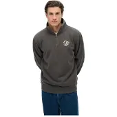 Superdry für Herren. M2014383A Sweatshirt mit halbem Reißverschluss Athletic Half grau (XL), Lässig, Baumwolle