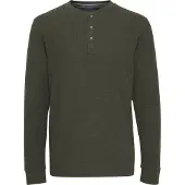 Blend Langarmshirt "Langarmshirt BHBhnoble", Herren, Gr. XXL, grün (dusty olive), Obermaterial: 60% Baumwolle CO. 40% Polyester PES., Shirts Langarmshirt
