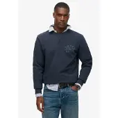 Superdry für Herren. M2014090A Sportliches blaues Trikot (XL), Lässig, Baumwolle