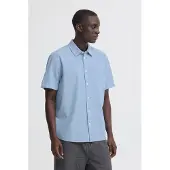 Blend Leinenhemd "Leinenhemd BHAban Slub Linen Mix", Herren, Gr. XXL, N-Gr, blau (lichen blau), Obermaterial: 70% Baumwolle CO. 30% Leinen LI., Hemden Leinenhemd