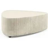 Masseno Polster-Couchtisch LINEO 89 cm Kaffetisch für Wohnzimmer Sofatisch Wohnzimmertisch Beige