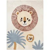 Hanse Home Kinderteppich "Leander", beige (creme multifarben), B:140cm H:10mm L:200cm, Baumwolle, Teppiche, Kinderteppich, Waschbar, Handgemacht, Baumwolle, Rutschfest Spielteppich Kinderzimmer