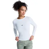 Roxy Sporttop "Rise & Vibe", Damen, Gr. M, weiß (coconut milk), Obermaterial: 80% Polyester, 20% Elasthan., Tops Sporttop