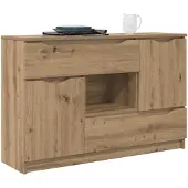 vidaXL Sideboard Artisan-Eiche 100 x 30 x 65,6 Holzwerkstoff