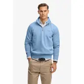 Superdry für Herren. M2013750A Essential Half Sweatshirt blau (3XL), Lässig, Baumwolle