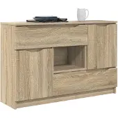 vidaXL Sideboard Sonoma-Eiche 100 x 30 x 65,6 Holzwerkstoff