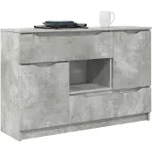 vidaXL Sideboard Beton Grau 100 x 30 x 65,6 Holzwerkstoff