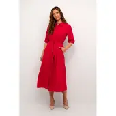 Cream Midikleid "Damen Kleid CRTiah", Damen, Gr. 40, N-Gr, rot (high risk rot), Obermaterial: 100% Viskose LENZING ECOVERO CV LenzEcov., Kleider Midikleid