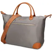 Gian Marco Venturi Handtasche für Damen, Modell Elowen, aus veganem Leder, zweifarbig (Schwarz und Braun)