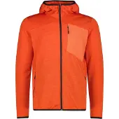 CMP Muster-Jacquard-Fleecejacke mit Kapuze