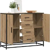 vidaXL Sideboard Artisan-Eiche 92 x 35 x 76 cm Holzwerkstoff
