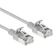 ACT Graues 7 Meter LSZH S/FTP CAT6A Slimline-Patch-Kabel snagless mit RJ45-Steckern, 7 m, Cat6a, S/FTP (S-STP), RJ-45, RJ-45, Grau
