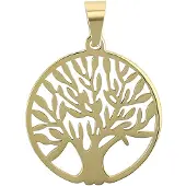 Akzent Amulett "wasserfest", gold (goldfarbig), Schmuckanhänger, Damen, Edelstahl, Amulett