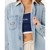 Rip Curl RipCurl Surf Side Relaxed Denim Shirt washed blue (9756) S
