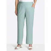 Sheego Webhose , Damen, Gr. 56, Normalgrößen, grün (kalkmint, ecru, gestreift), 63% Polyester, 33% Viskose, 4% Elasthan, gemustert, gestreift, Hosen Webhose