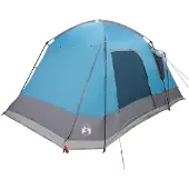vidaXL Hütten-Zelt 8 Personen Blau Polyester und Stahl