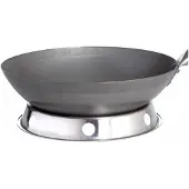 PAELLA WORLD Original chinesische Wokpfanne, Ø 30 cm und Edelstahl-Wokring