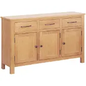 vidaXL Sideboard Braun 112 x 33,5 x 70 cm Massivholz Eiche