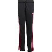 Adidas Sporthose SPORTSWEAR "ESSENTIALS KIDS", Mädchen, Gr. 128, N-Gr, schwarz (schwarz, pink fusion,), Obermaterial: 55% Baumwolle, 36% Polyester, 9% Viskose, Hosen Sporthose