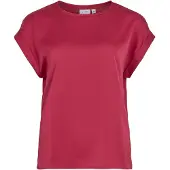 Vila "VIELLETTE S/S SATIN TOP - NOOS" Kunstfaser, regular fit