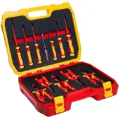 Högert TECHNIK 12er-Set Elektriker Werkzeug Set isolierter 1000V Hand Screwdrive