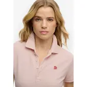 Superdry für Damen. W6012208A Polo Heritage Slim Fit rosa (M), Lässig, Baumwolle, Langarm